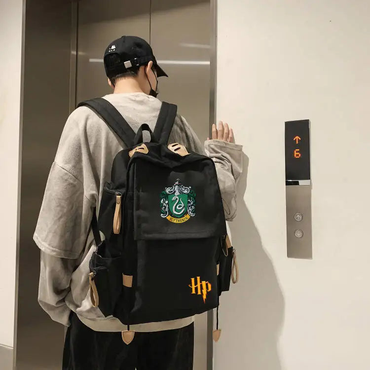 Mochila de Harry Potter, bonito y elegante diseño de dibujos animados, bolso de hombro personalizado de gran capacidad, regalo de cumpleaños para un amigo