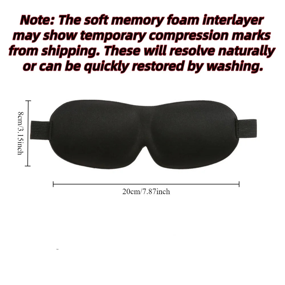3D Blindfolded Sleep Mask, Sleep Aid, Soft Memory Foam Eye Mask for Sleeping, Travel Lock, Lightweight Eye Cover
