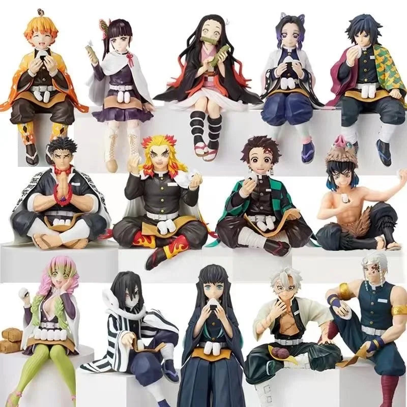 Figuras de acción de Demon Slayer de Anime, Tanjirou Tomioka GiyuuZenitsu Kochou Nezuko, figura de Anime para coleccionar muñecos de juguete para niños - CR mark