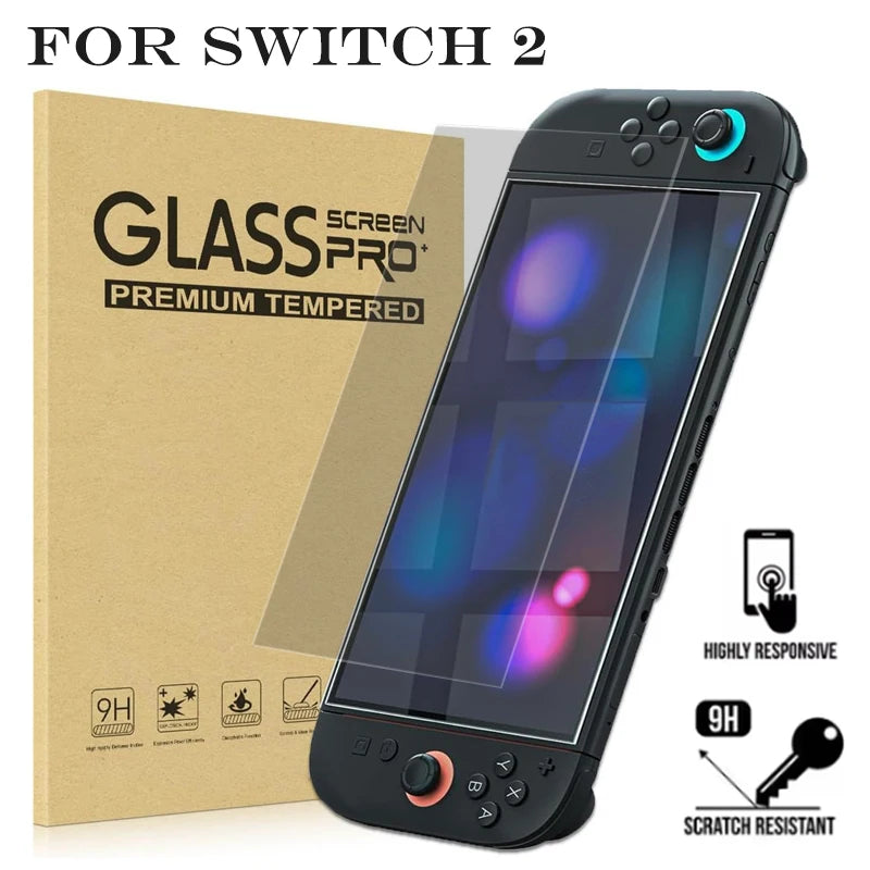 1/2/3 Uds Protector de pantalla de vidrio templado para Switch 2 transparente HD transparente antiarañazos accesorios protectores de pantalla