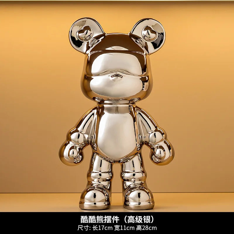 Violent bear for living room, TV stand, high-end luxury light, ceramic wine cabinet decoration, home decor, new house