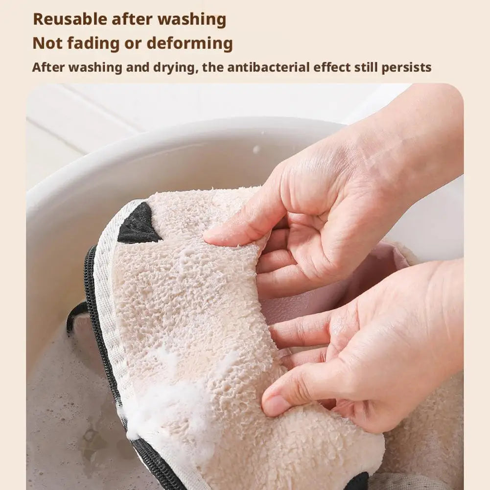 Funda de Terciopelo Grueso para Asiento de Inodoro, Universal, con Diseño de Gato de Dibujos Animados, Impermeable, con Cremallera, Extraíble, Cálida y Gruesa