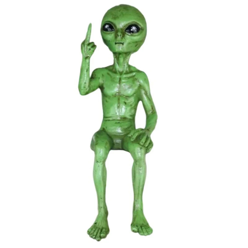 Alien resin statue, ornament, alien garden sculptures and statues, the best artistic decoration for indoors, outdoors, home or office, collectible
