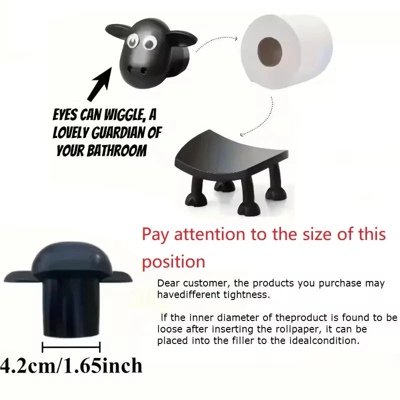 Funny toilet paper holder, raccoon dog, sheep, home decor, bathroom accessory, storage for toilets, bathrooms, kitchens, living rooms