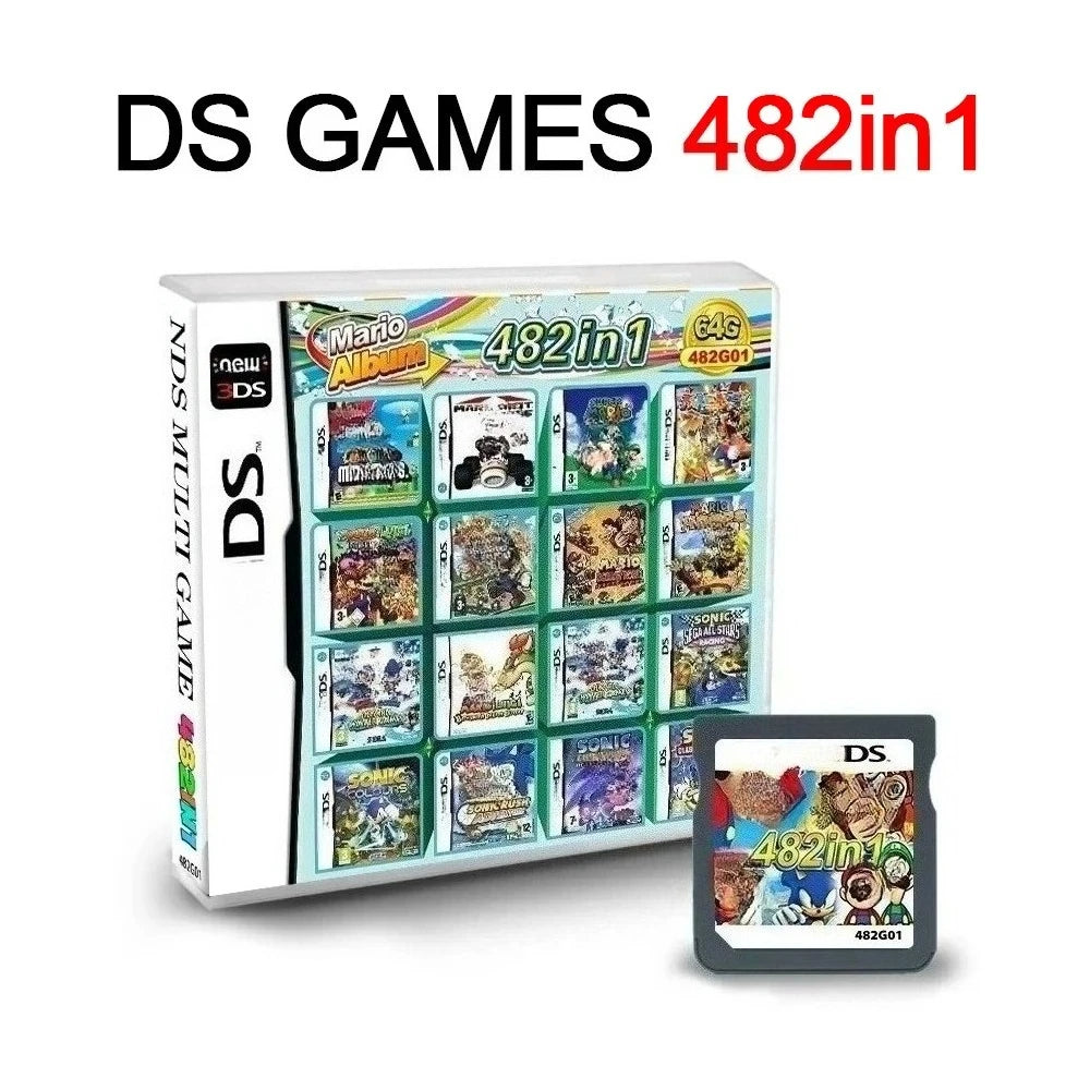 Tarjeta de Juego NDS, Versión Estadounidense, Versión Europea, Juego Todo en Uno V2, Nueva Tarjeta de Juego Pokémon NDS 482 en 1, 520 en 1, 468 en 1, 23 en 1, Juegos DS