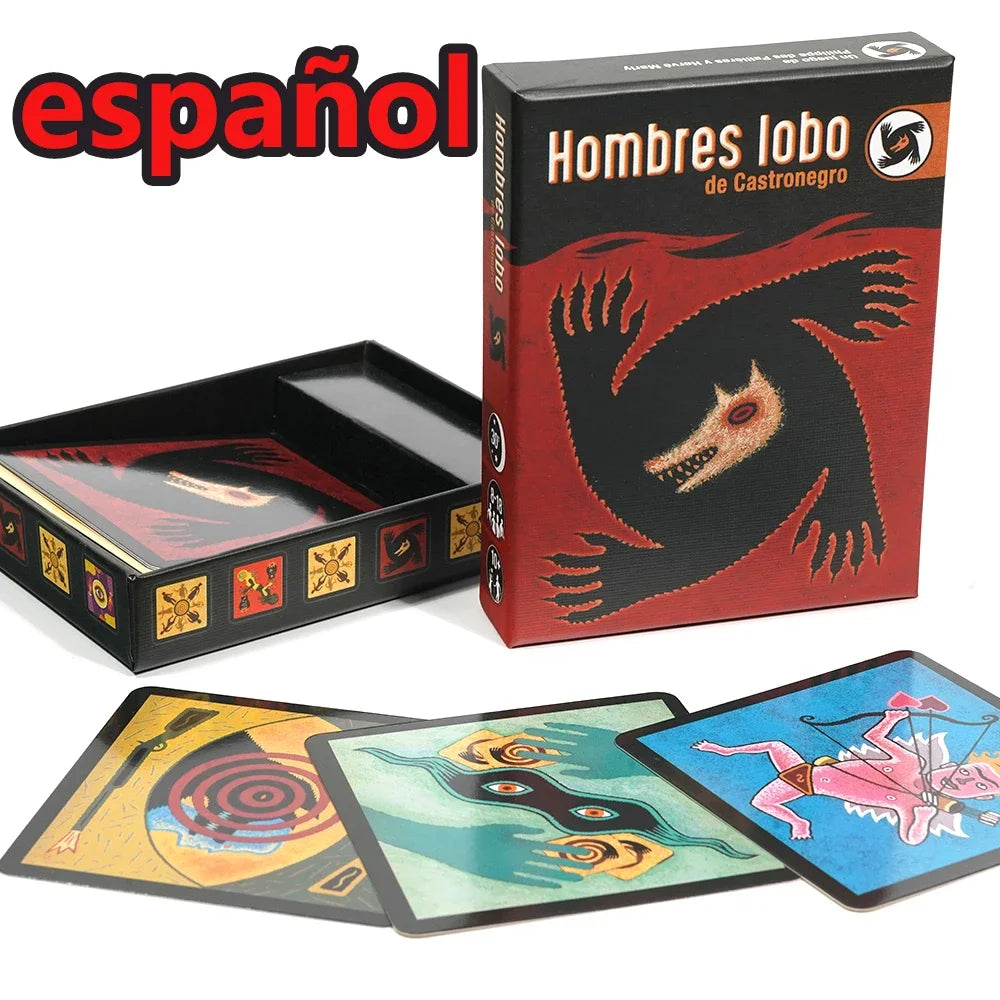 Hombres Lobo de Castronegro, Juego de Cartas, Juego de Mesa de Estrategia para Familias, Fiestas, Reuniones de Amigos, Divertido Juego de Deducción Social