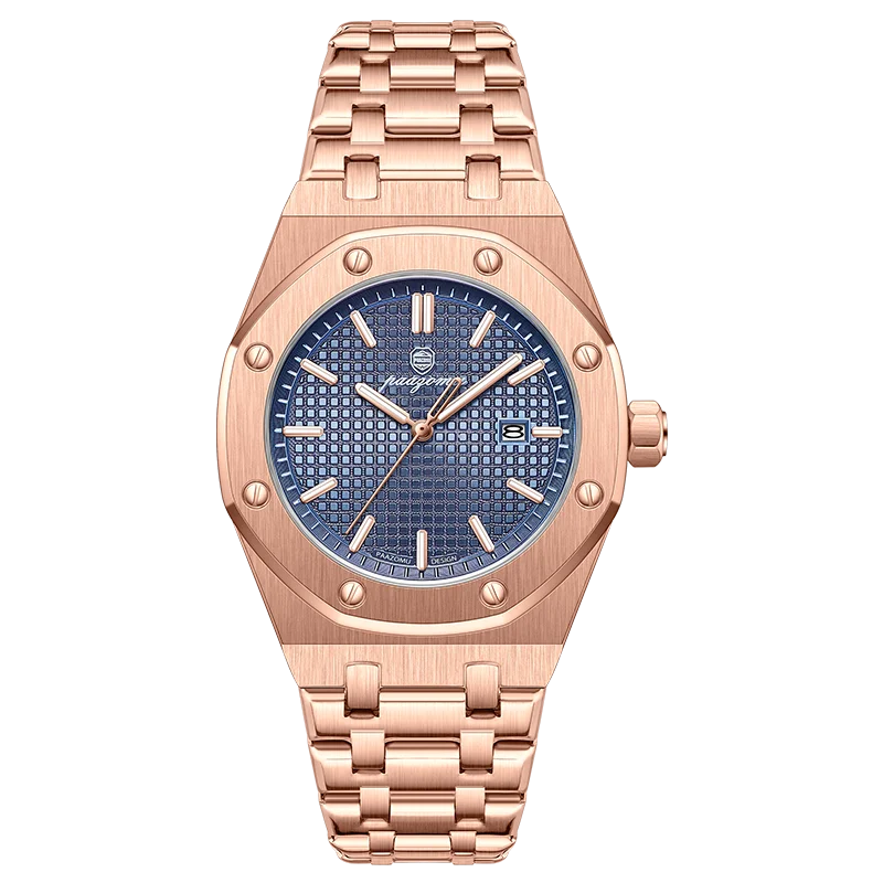 PAAZOMU, reloj Original de alta calidad para hombre, resistente al agua, fecha luminosa, reloj de lujo para hombre, relojes de cuarzo de acero inoxidable para hombre + caja - CR mark