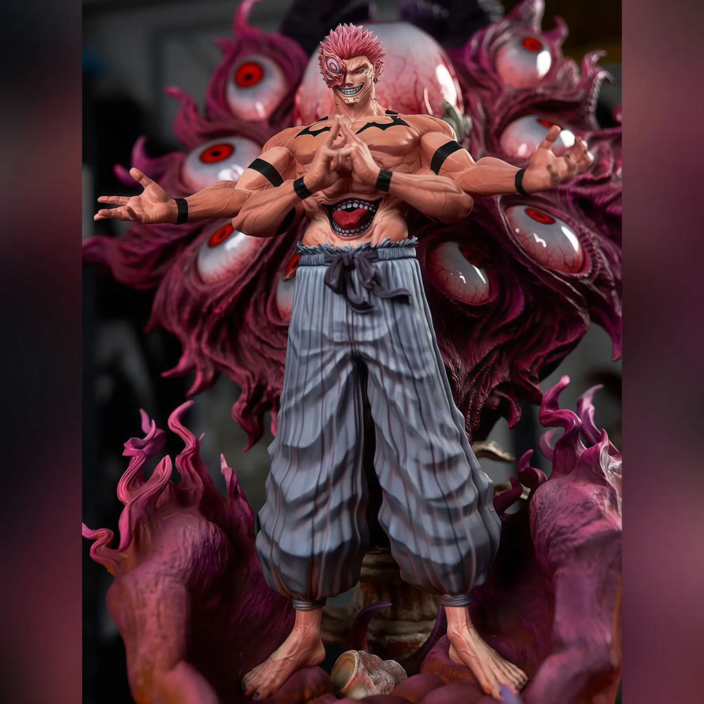 Estatua de anime de Jujutsu Kaisen: forma temprana de Ryomen Sukuna, figura modelo coleccionable de 12 pulgadas (30 cm), exhibición de espíritu curtido - CR mark