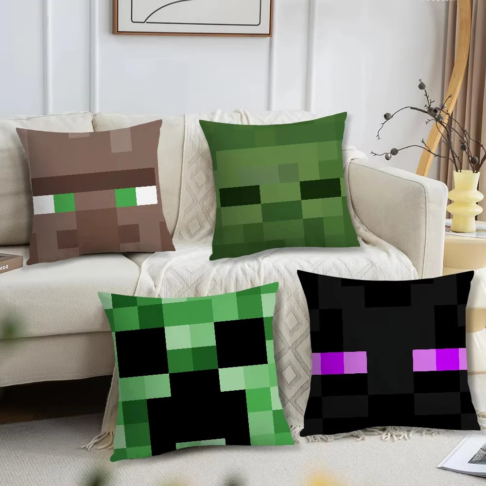 Funda de almohada de W-WWE para sala de estar, estampado de doble cara, adecuada para el hogar, almohada cuadrada, decoración para dormitorio y habitación, regalo