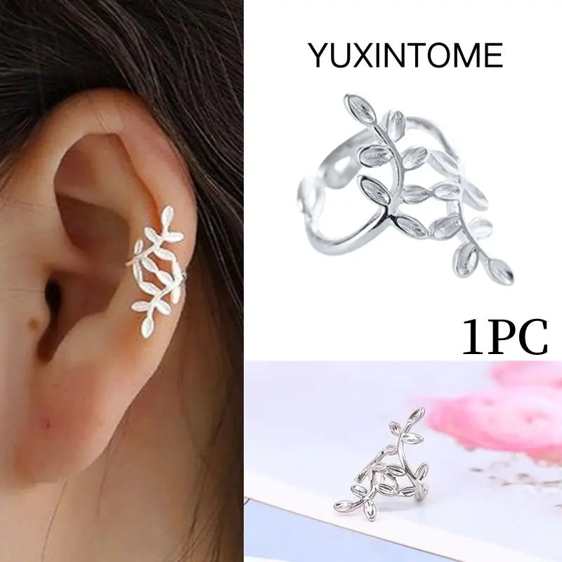 Pendientes chapados en oro de 24K para mujer, aretes con Clip de piedra de circón de cristal, joyería de lujo en forma de C, bisutería, 1 ud. - CR mark