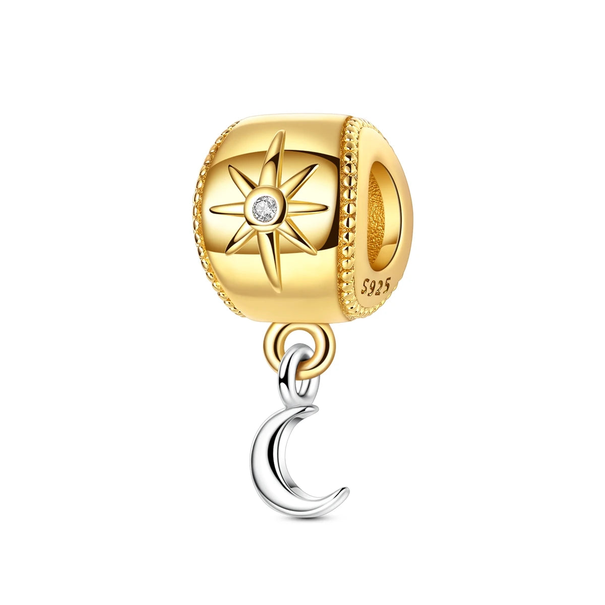 Cuentas de dijes originales de Plata de Ley 925, leopardo dorado, luciérnaga, mariposa, globo aerostático, cuentas aptas para pulsera DIY, joyería fina - CR mark