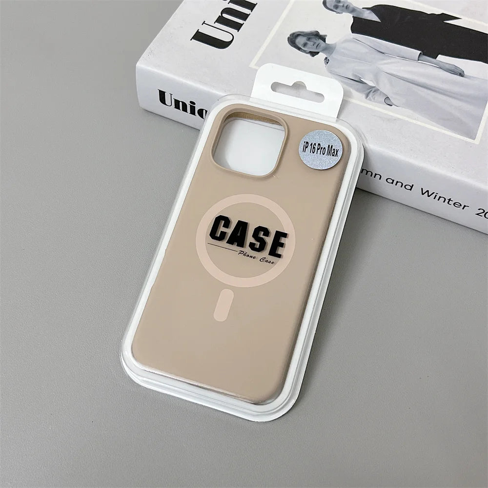 Official Original Liquid Silicone Phone Case for iPhone 16 15 14 13 12 Pro Max Magsafe Magnetic Wireless Charging Cover