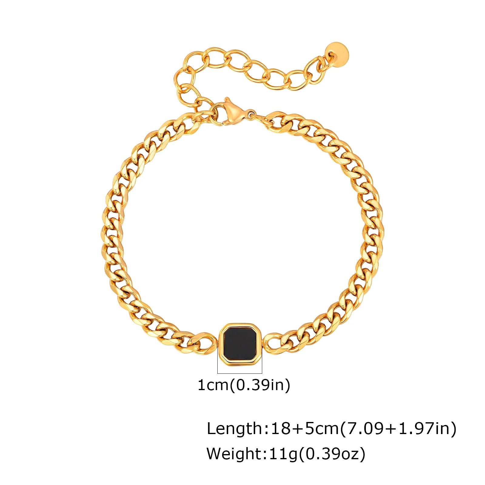 Gold Color Chain Bracelet for Men and Boys, Stainless Steel Chain Bangle, Jewelry Gift for Husband, Father, Son