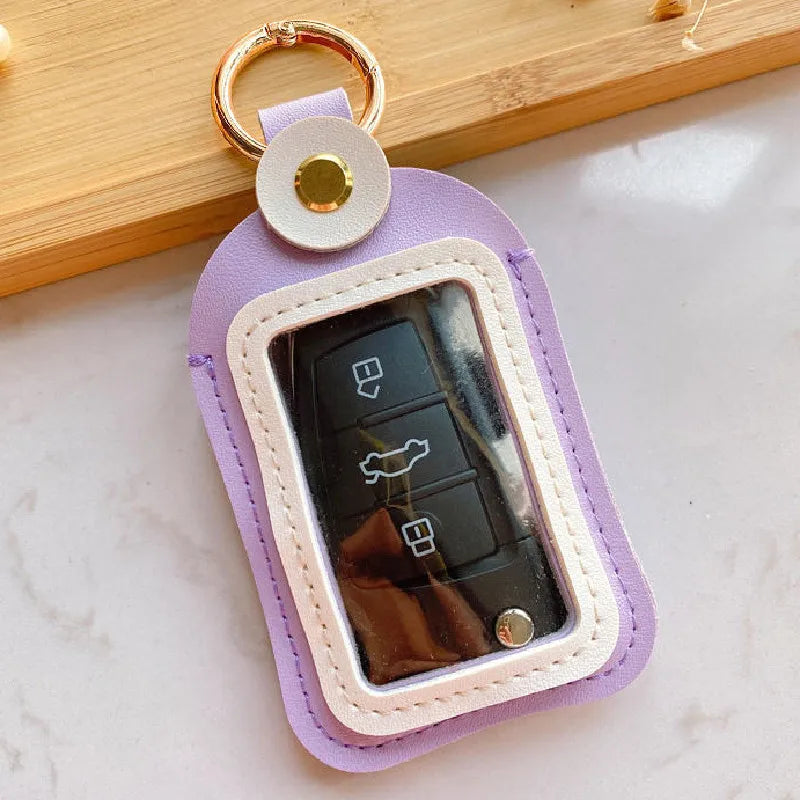 Bolsa para llavero de coche de PVC, funda protectora multifuncional para llave automotriz, bolsa organizadora de llaves portátil para accesorios interiores de coches - CR mark
