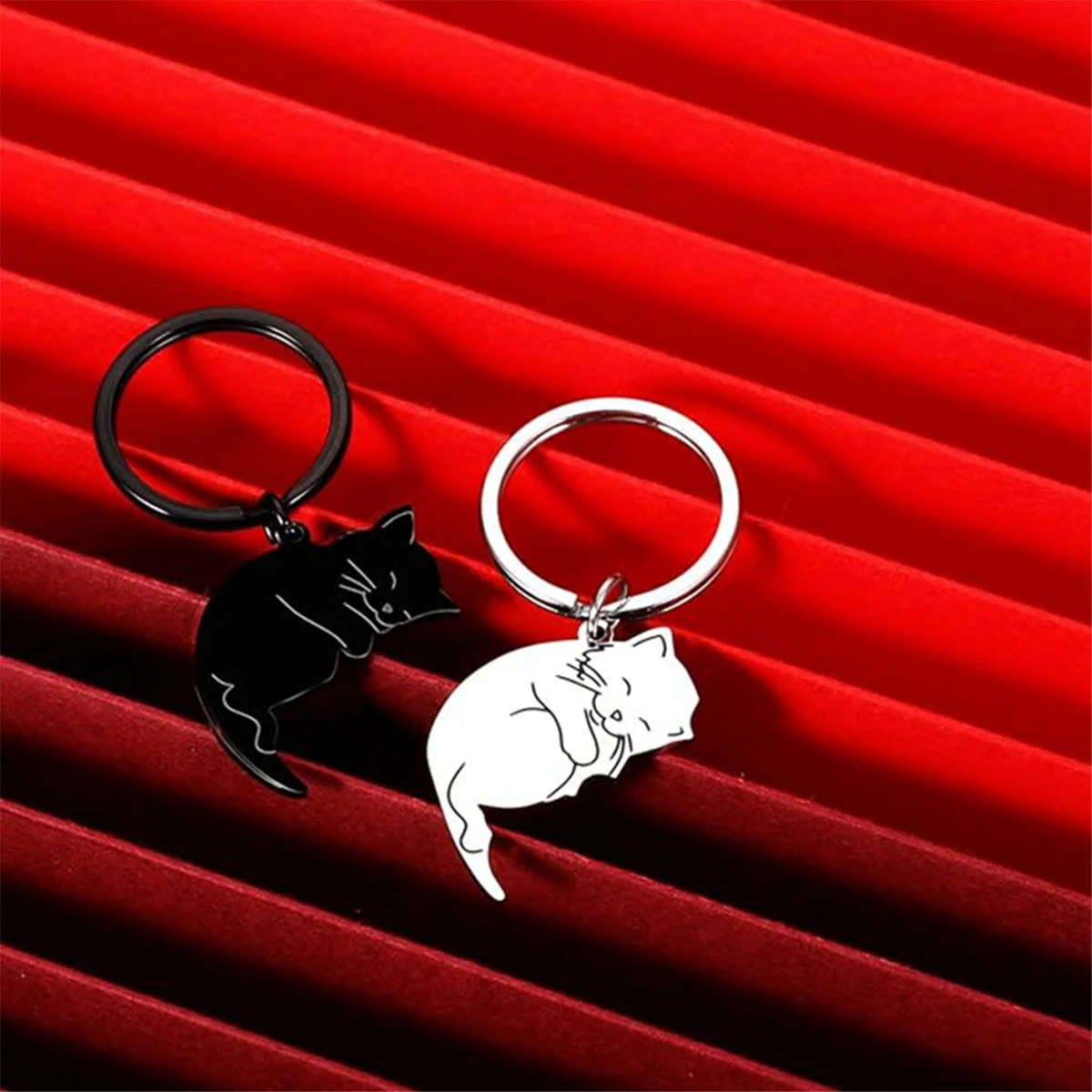 Couple's Gift Keychain, Cute Valentine's Day Gift for Him, Her, Cat Lover, Best Friend, Husband, Wife, Birthday Gift, New!