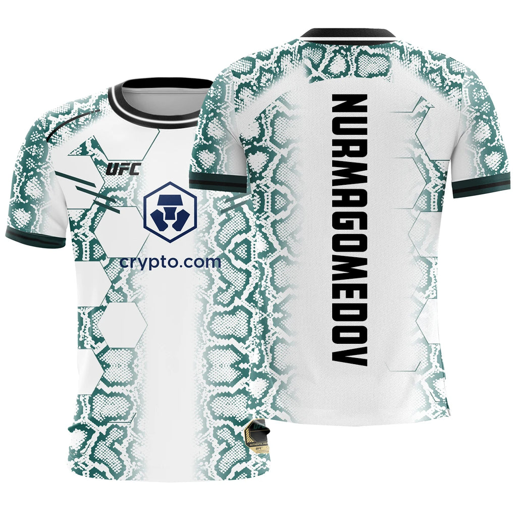 Nueva Venta caliente Ufc 2025 Nurmagomedov camiseta entusiasta del boxeo deportes extremos cuello redondo manga corta Casual moda Top