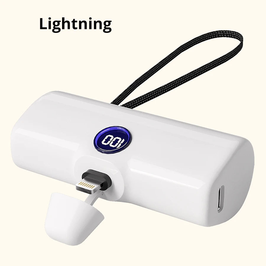 Liboer Portable Fast Charging Power Bank with LED Display, Mobile External Battery for iPhone, Samsung, Xiaomi, OPPO, Compact Power Bank