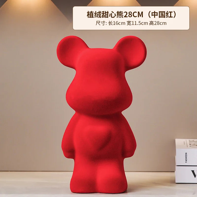 Violent bear for living room, TV stand, high-end luxury light, ceramic wine cabinet decoration, home decor, new house