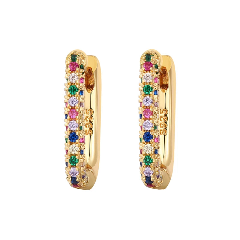 KYOUNUO-Conjunto de pendientes colgantes rellenos de oro y plata para mujer, puños para las orejas, pendientes de aro con forma de flor y mariposa de circón, joyería al por mayor - CR mark