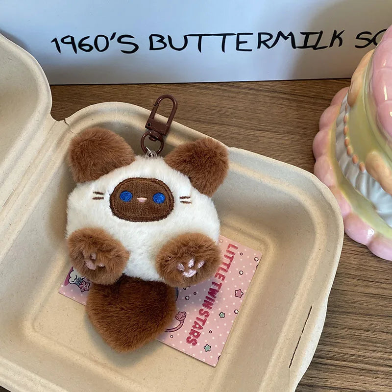 Funny Chihuahua Plush Toy Keychain Pendant Puppy Pet Stuffed Chihuahua Doll Weird Cute Realistic Plush Chihuahua Friend Gift