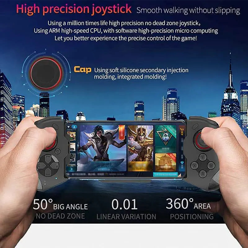 Controlador de teléfono móvil para iPhone/Android/Steam, mando inalámbrico, Bluetooth, Control de juegos, mango de juego elástico, Joystick para PC - CR mark