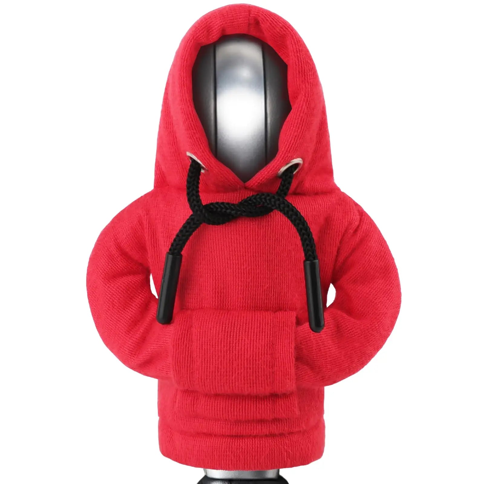 Cubierta de palanca de cambios de coche, Sudadera con capucha pequeña, palanca de cambios creativa, cubierta de manija de palanca de cambios, cubierta de ropa de palanca de coche