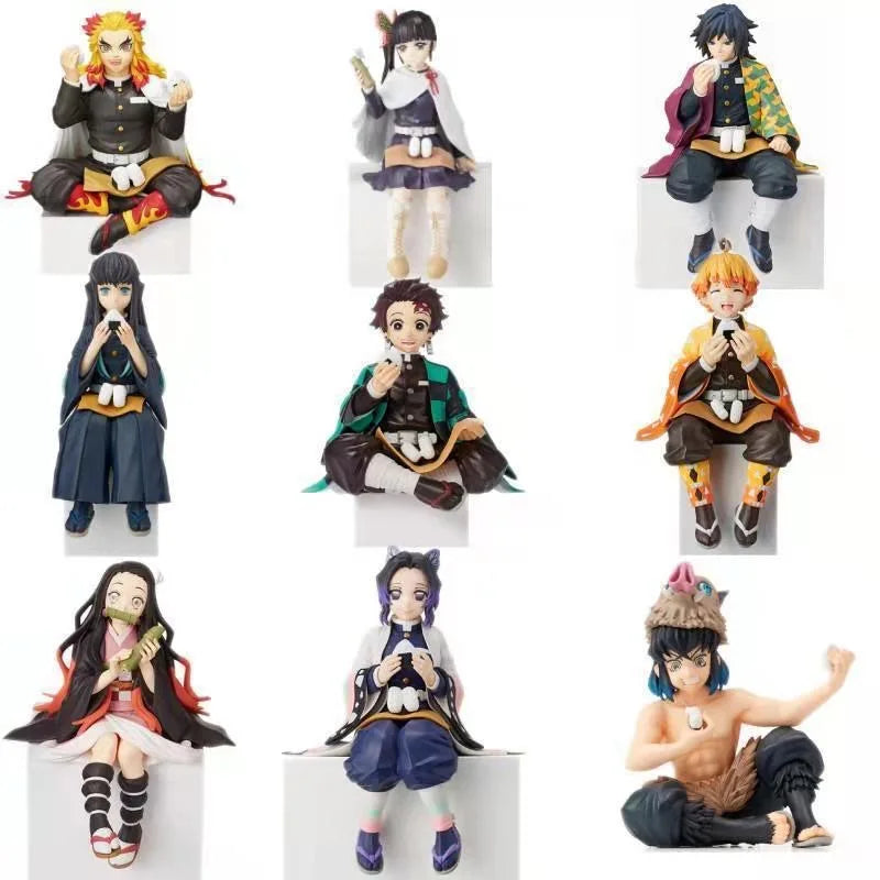 Figuras de acción de Demon Slayer de Anime, Tanjirou Tomioka GiyuuZenitsu Kochou Nezuko, figura de Anime para coleccionar muñecos de juguete para niños - CR mark