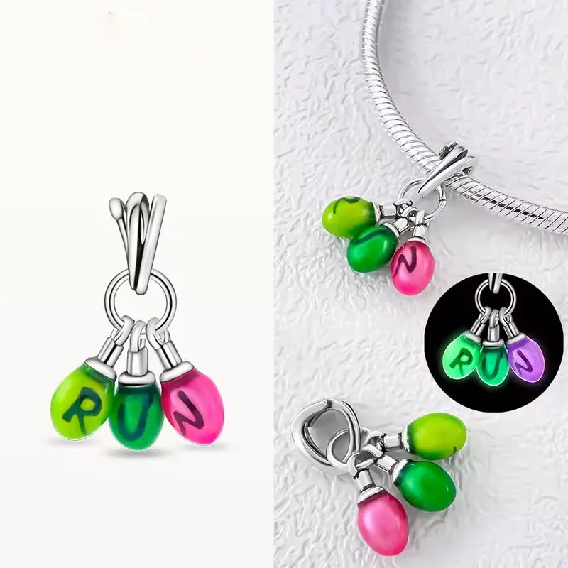 Abalorios de Plata de Ley 925 con Diseño de Demogorgon Móvil, Compatibles con Pulseras de Cadena de Serpiente con Cierre Original, Joyería DIY, Regalo