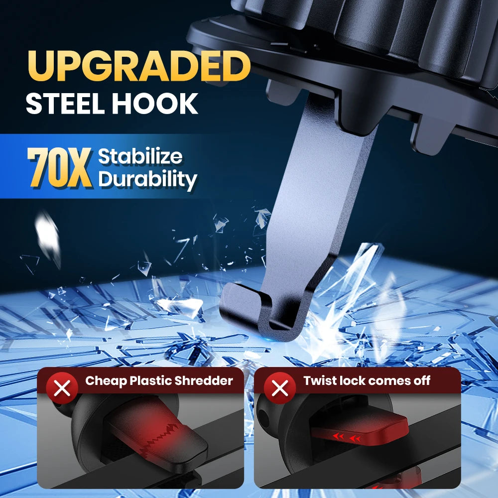 TOPK para Magsafe soporte para teléfono de coche cargador 15W soporte magnético inalámbrico rápido para teléfono de coche para salida de aire para iPhone 16/15/14/13/12