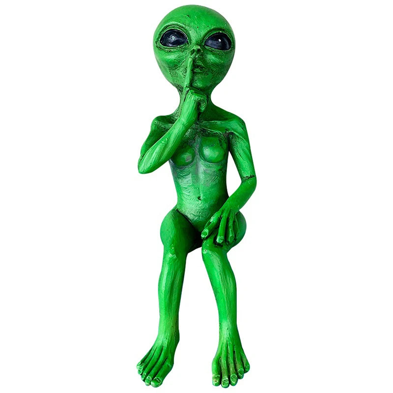 Alien resin statue, ornament, alien garden sculptures and statues, the best artistic decoration for indoors, outdoors, home or office, collectible