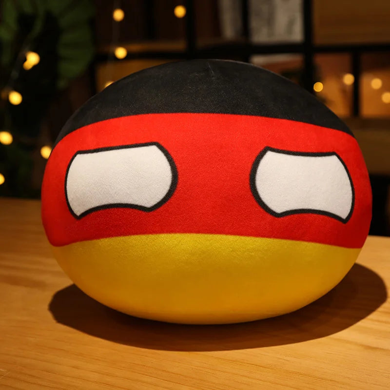 Polandball-juguetes de peluche de 10-40cm, Countryball, URSS, EE. UU., Francia, Rusia, Reino Unido, Japón, Alemania, CANANDA, Italia, muñeca Kawaii, almohada, lindo regalo para niño - CR mark