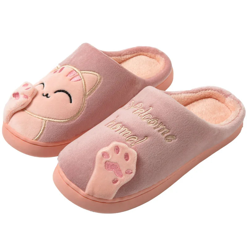 Pallene Women's Cow Milk Furry Slippers, Winter Cartoon Fur Slippers, Soft and Cozy Plush House Shoes, Cute Furry Flip Flops for Female Bedroom