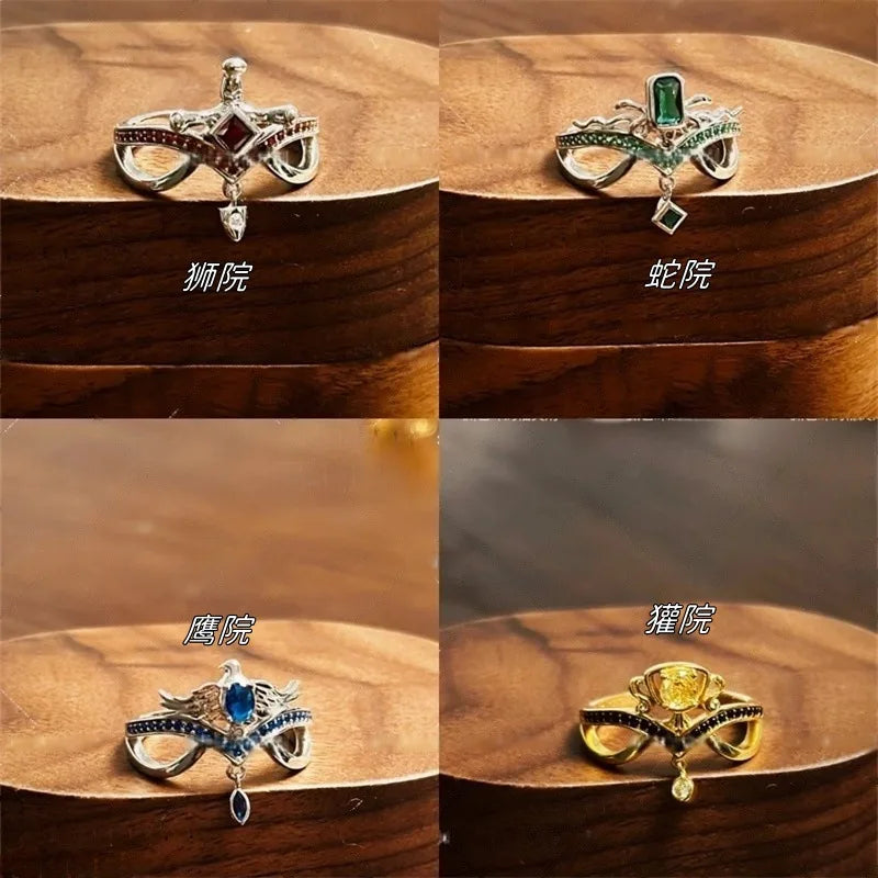 Hogwarts Gryffindor Slytherin Ravenclaw Hufflepuff Anillo hecho a mano - CR mark