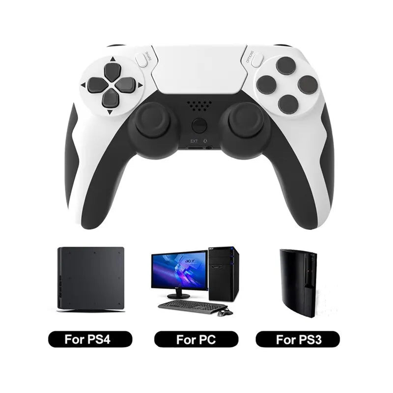GAMINJA-mando inalámbrico P48 con giroscopio de seis ejes, controlador de juego para PS4, PS3, consola Wins 7, 8, 10, Joystick de PC de doble vibración - CR mark