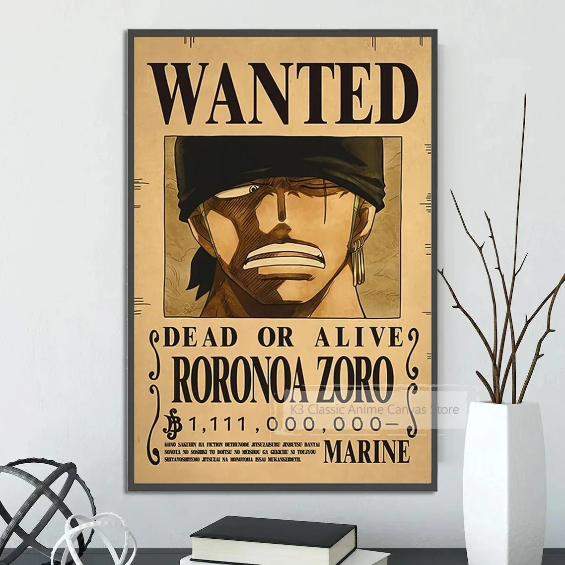 One-piece canvas poster, bounty list, Luffy wallpaper, Ace, Nami figures, home decor, Zoro anime painting, Sanji wall art
