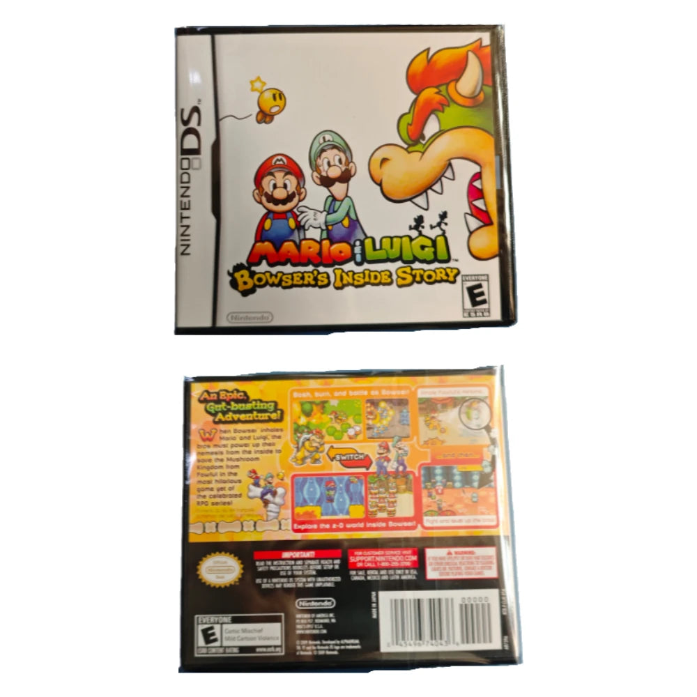 Tarjeta de juego DS NDS Mario vs. Donkey Kong 2Mario y Luigi Bowsers Inside Story Versión de EE. UU. (versión de tarjeta R4) para NDSL 2DS 3DS