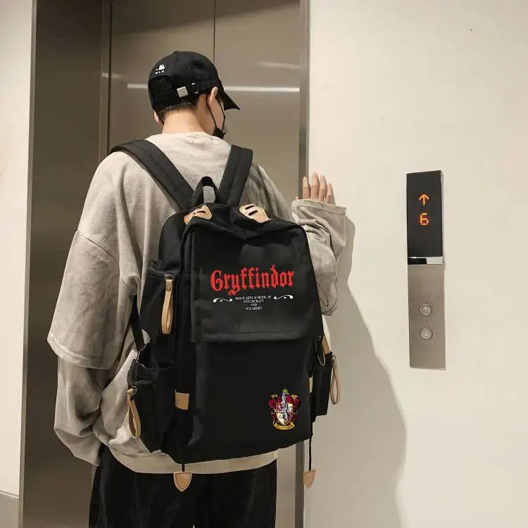 Mochila de Harry Potter, bonito y elegante diseño de dibujos animados, bolso de hombro personalizado de gran capacidad, regalo de cumpleaños para un amigo
