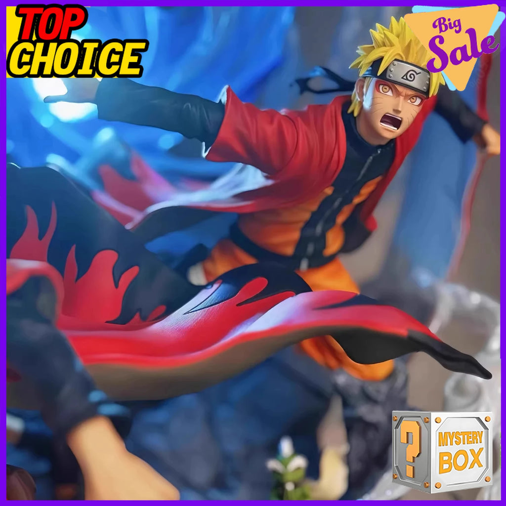 Caja ciega de figura de Anime Naruto, colección de caja misteriosa de 12 Uds., personaje aleatorio Uzumaki Naruto Sasuke Kakashi, regalo de figura de acción - CR mark