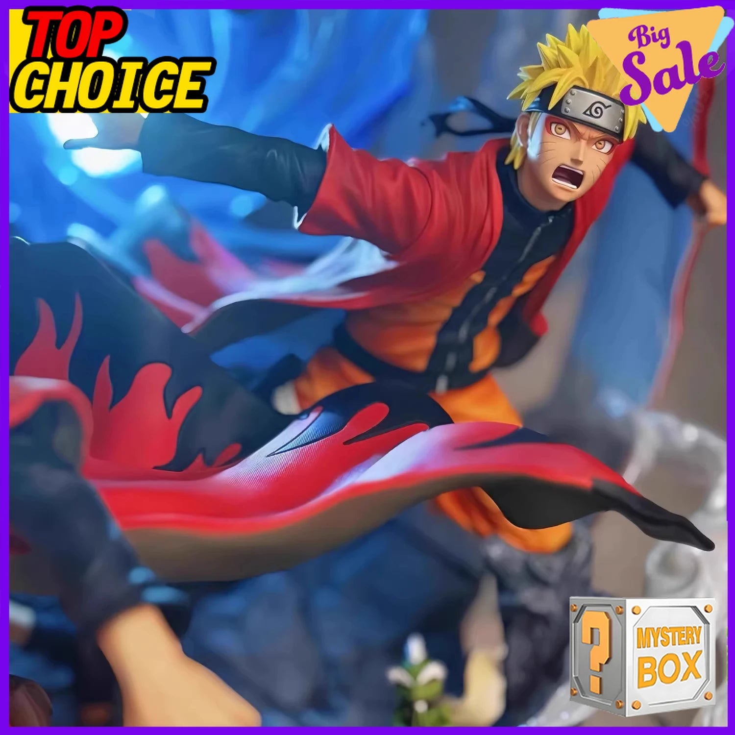 Caja ciega de figura de Anime Naruto, colección de caja misteriosa de 12 Uds., personaje aleatorio Uzumaki Naruto Sasuke Kakashi, regalo de figura de acción - CR mark