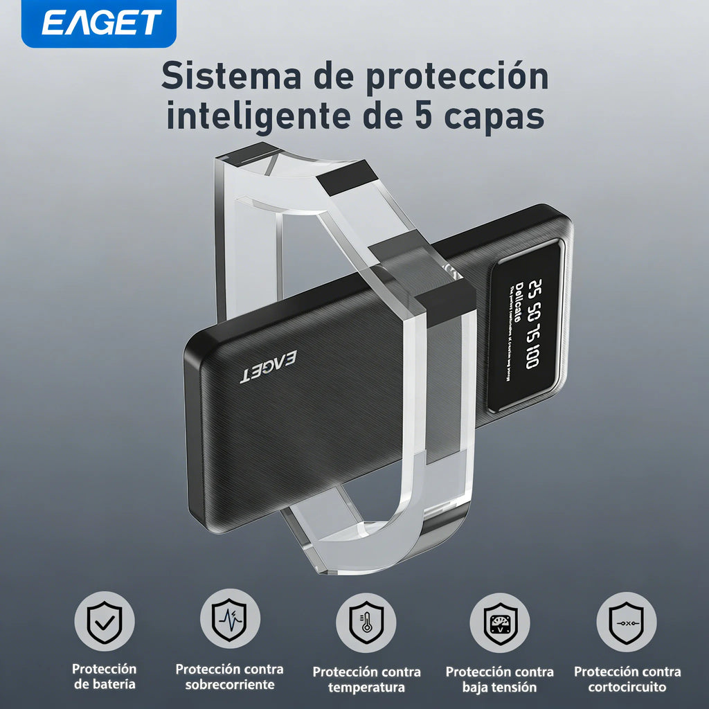 Eaget 10000mAh Power Bank 12W carga rápida Powerbank cargador de batería portátil para iPhone 16Pro 15 14 13 Xiaomi Switch Samsung