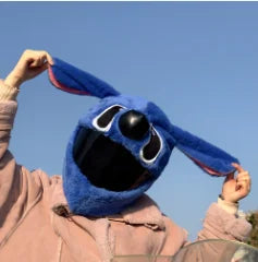 Cubierta protectora para casco, conjunto de felpa esponjosa de dibujos animados para motocicleta, funda protectora de cara completa, especial de seguridad para motocicleta - CR mark