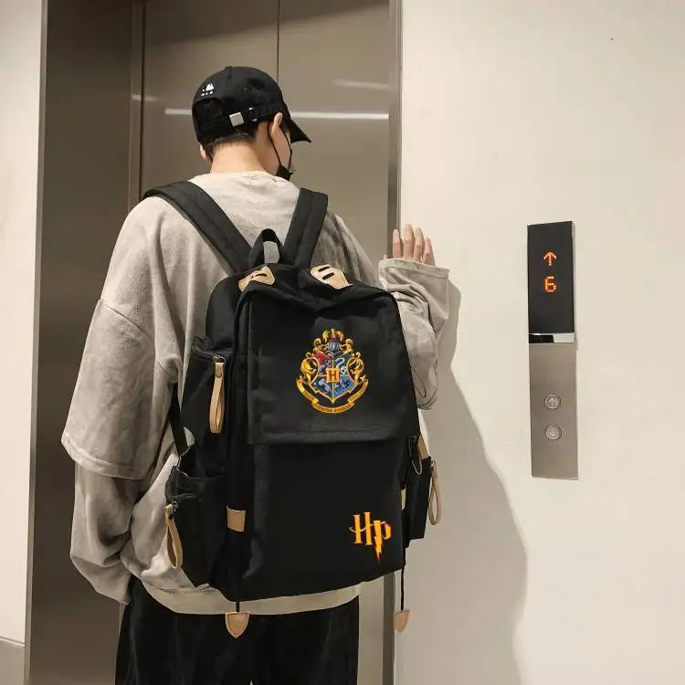 Mochila de Harry Potter, bonito y elegante diseño de dibujos animados, bolso de hombro personalizado de gran capacidad, regalo de cumpleaños para un amigo