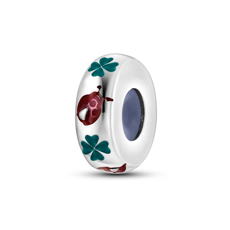 Colgante de plata de ley 925 con diseño de flor, árbol y manzana, cuentas finas DIY, compatible con pulseras de abalorios originales, joyería para mujer Diy - CR mark