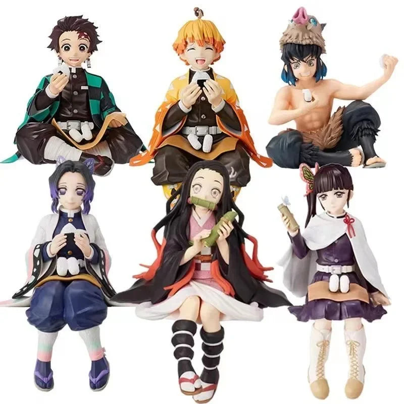 Figuras de acción de Demon Slayer de Anime, Tanjirou Tomioka GiyuuZenitsu Kochou Nezuko, figura de Anime para coleccionar muñecos de juguete para niños - CR mark