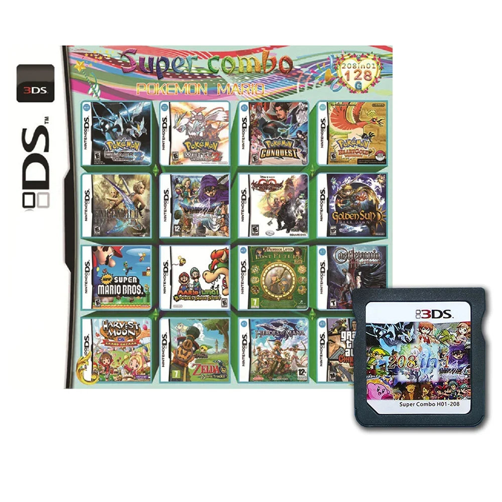 4300 en 1 Compilación DS NDS 3DS 3DS NDSL Cartucho de juego Tarjeta Videojuego Reproductor portátil (tarjeta R4)