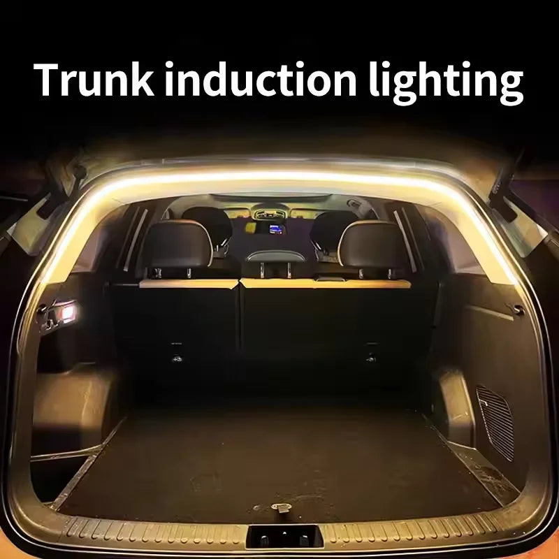 High Brightness Car Trunk Lighting, Ambient Light, Interior Decoration, LED Wiring, Free Automatic Detection, 2/4M Tailgate Light Strip