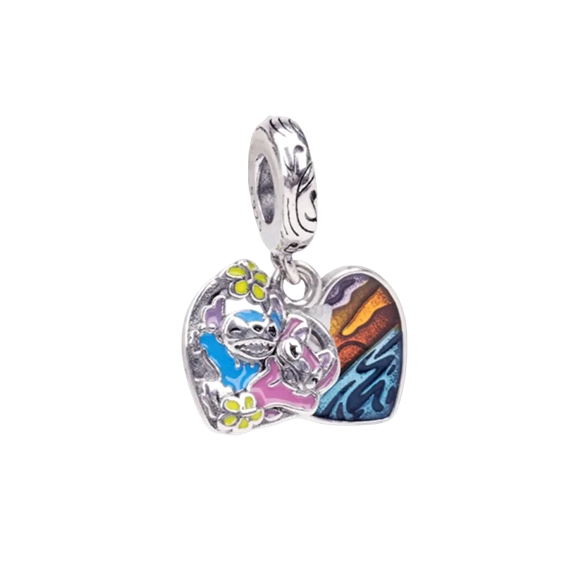 New Disney Stitch Charm Pendant, Winnie the Pooh, Toy Story, Marvel, ST Upside Down, Compatible with Bracelets and Necklaces, for DIY Jewelry, Gift for Women