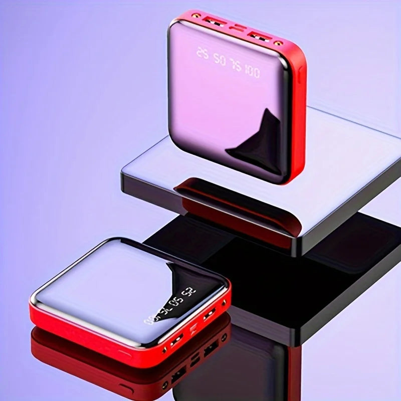 30000mAh Mini Power Bank, Fast Charging, Large Capacity Portable Power Bank, 4-in-1 Cable for Xiaomi, iPhone, Samsung, Huawei 2025, New