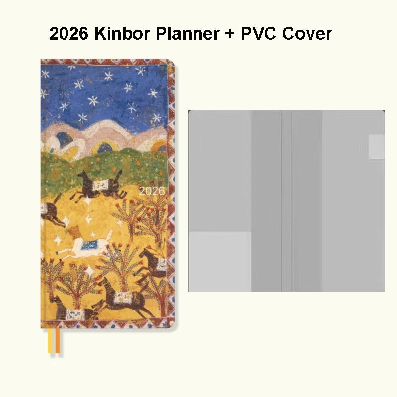 Kinbor 2026 Pocket Weekly Planner Notebook Limited Edition Weekly Diary Notebook Monthly Yearly Planning Book Travel Record