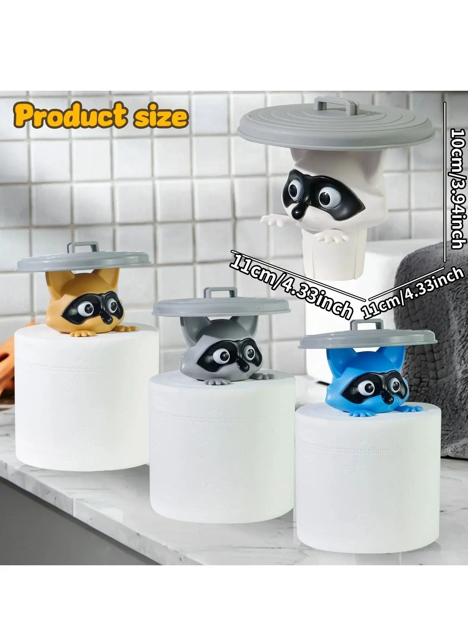 Funny toilet paper holder, raccoon dog, sheep, home decor, bathroom accessory, storage for toilets, bathrooms, kitchens, living rooms